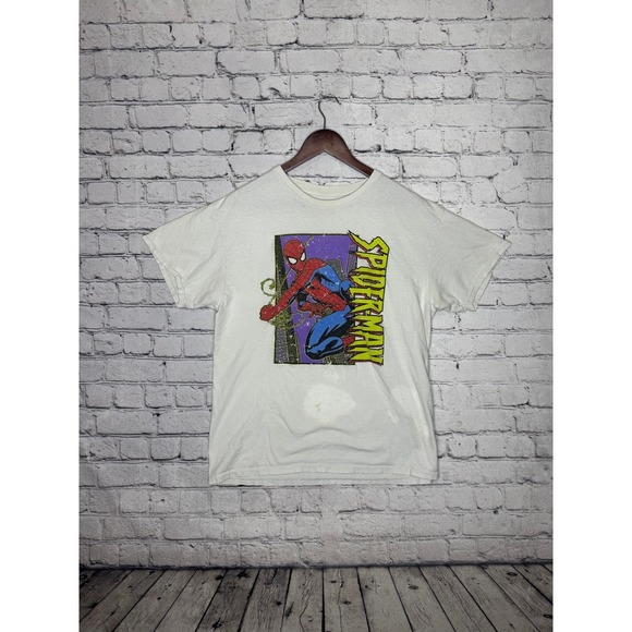 Marvel Other - Marvel Spider Man Graphic T Shirt White Men's Size Large L